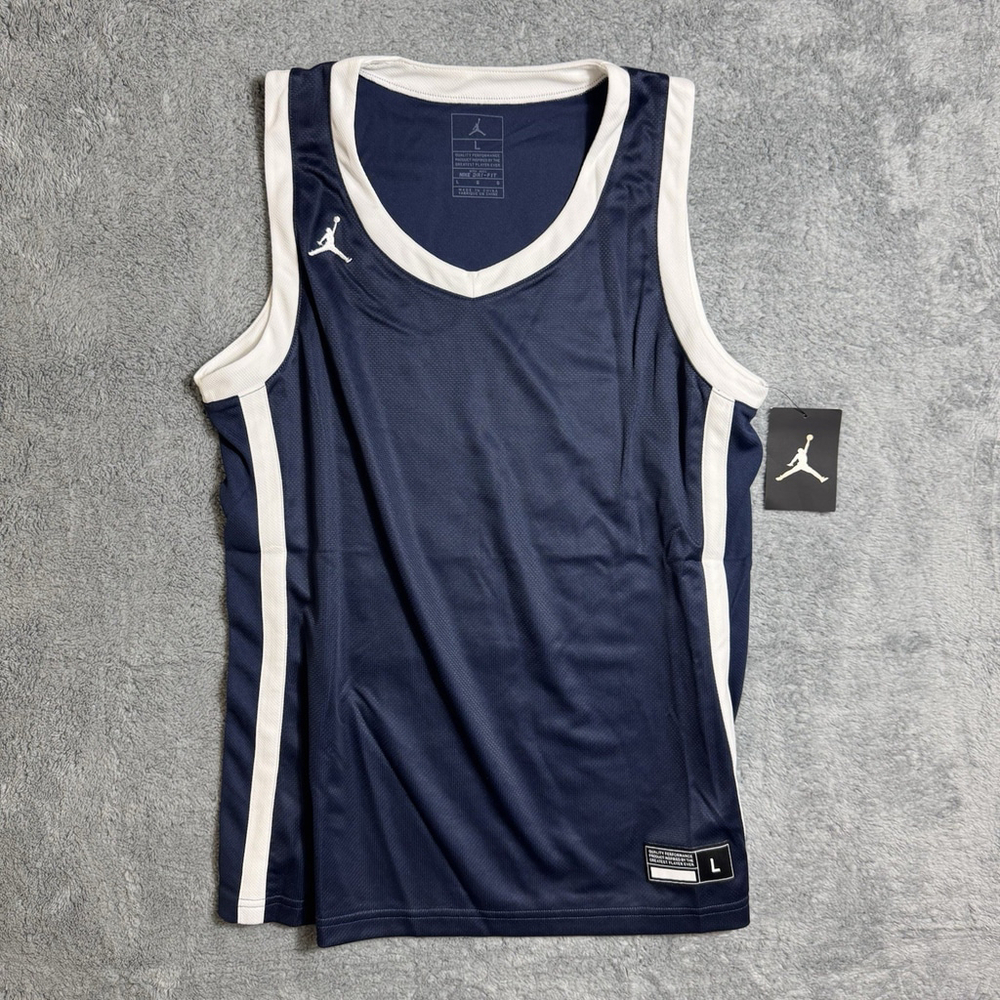 Nike Jordan Jersey Women's Large Blue Jumpman Basketball Tank Top Dri Fit